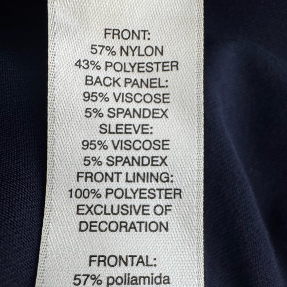 Chico’s Lace Front Top Long Sleeve Fashion Knit Blouse Deep Navy Chico’s Size 0 - Picture 11 of 12